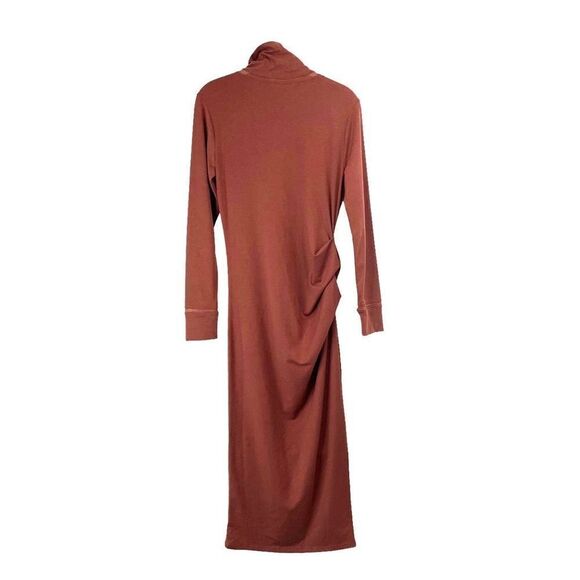 Athleta Industry turtleneck sheath midi dress Size XS Havana Brown rust - Picture 9 of 10